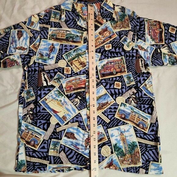 VINTAGE JOE KEALOHAS REYN SPOONER WOODY SURFING HAWAIIAN SHIRT MENS SIZE MEDIUM - Picture 5 of 5